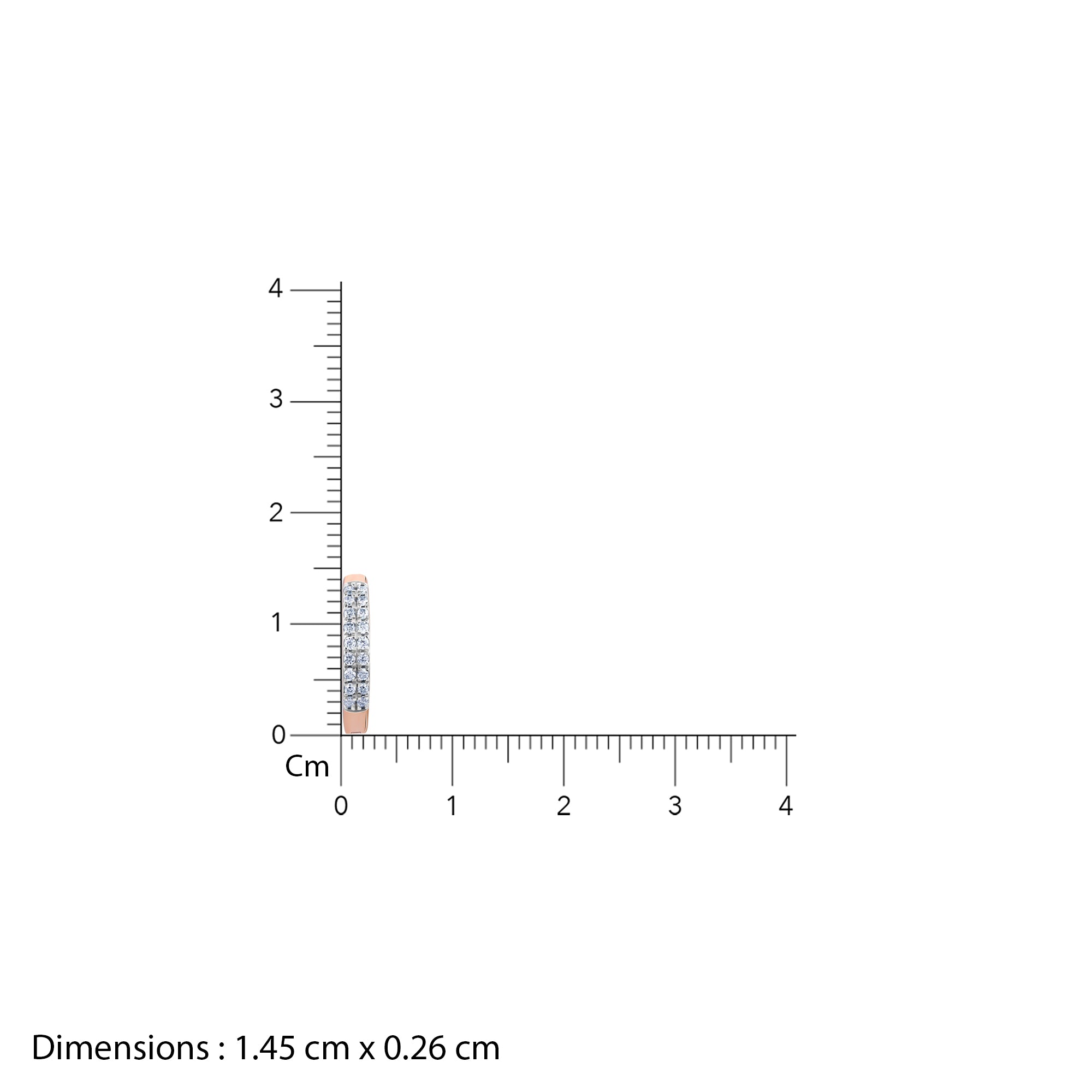 Rose Gold Huggies Lab Grown Diamond Earrings - view 6