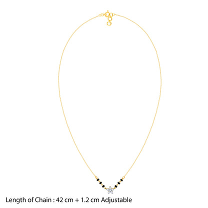 Gold Suchi Lab Grown Diamond Mangalsutra