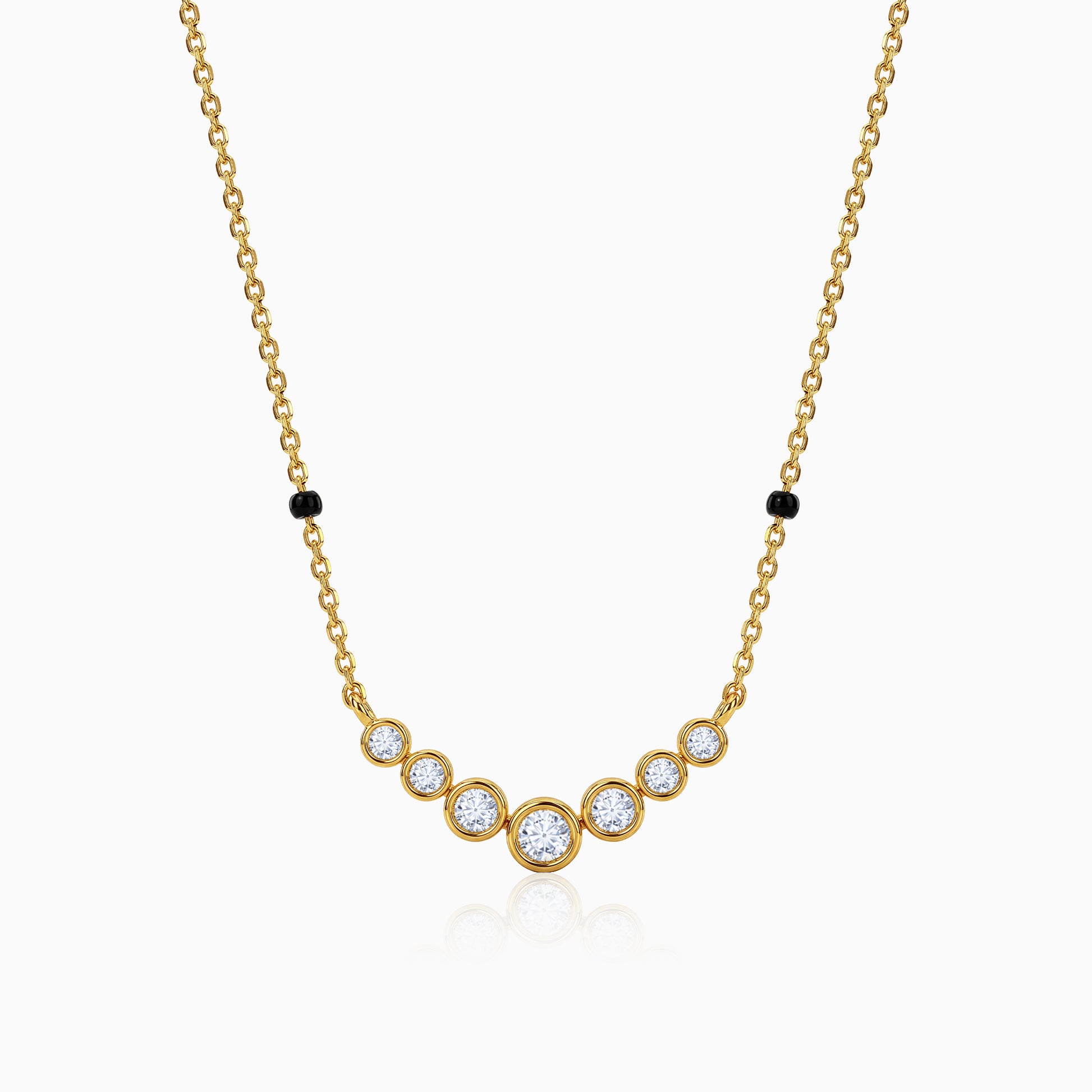 Gold Aarini Lab Grown Diamond Mangalsutra