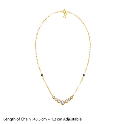 Gold Aarini Lab Grown Diamond Mangalsutra
