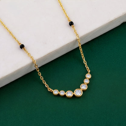 Gold Aarini Lab Grown Diamond Mangalsutra