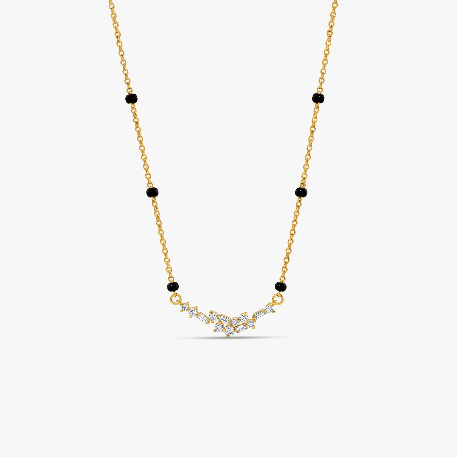Gold Eclat Mosaic Lab Grown Diamond Mangalsutra