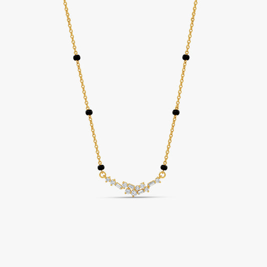 Gold Eclat Mosaic Lab Grown Diamond Mangalsutra