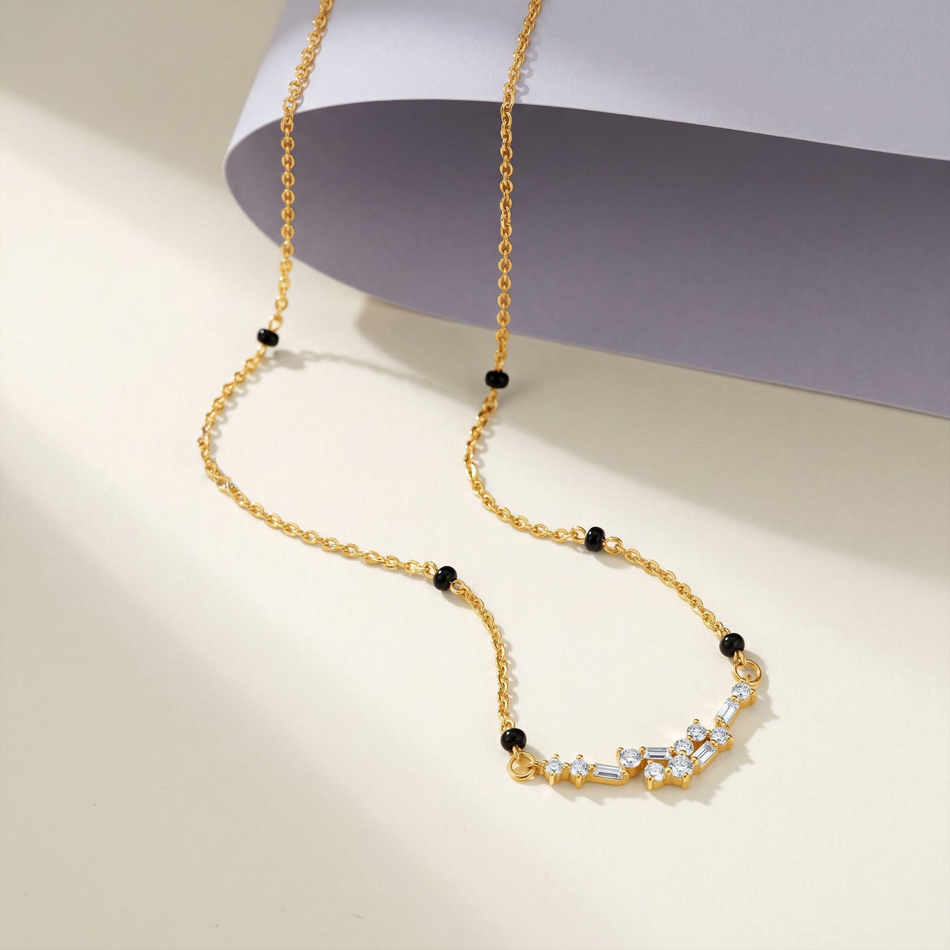 Gold Eclat Mosaic Lab Grown Diamond Mangalsutra
