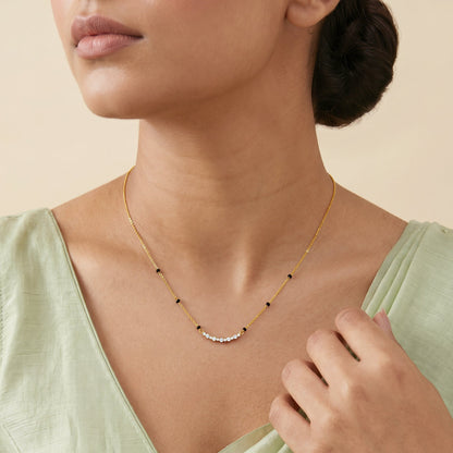 Gold Celeste Line Lab Grown Diamond Mangalsutra