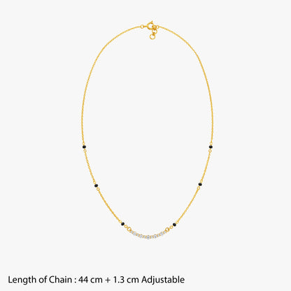 Gold Celeste Line Lab Grown Diamond Mangalsutra