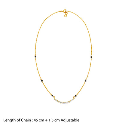 Gold Zariya Love Lab Grown Diamond Mangalsutra