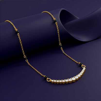 Gold Zariya Love Lab Grown Diamond Mangalsutra