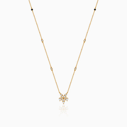 Gold Fleur Promise Lab Grown Diamond Mangalsutra