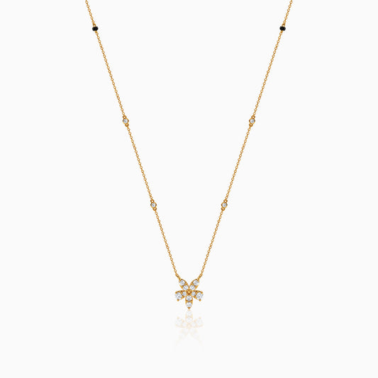 Gold Fleur Promise Lab Grown Diamond Mangalsutra
