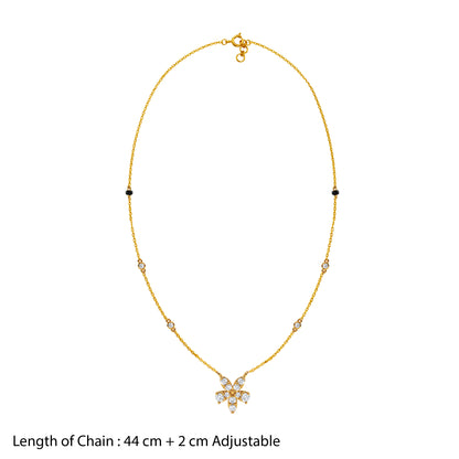 Gold Fleur Promise Lab Grown Diamond Mangalsutra
