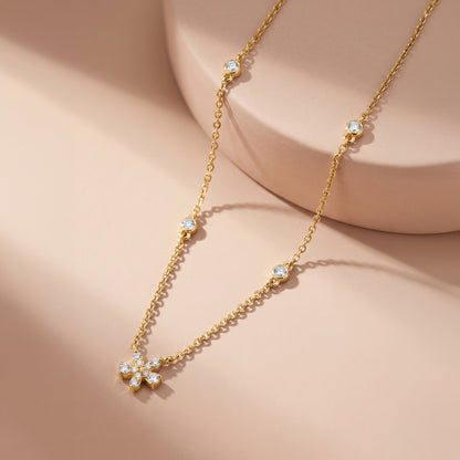 Gold Fleur Promise Lab Grown Diamond Mangalsutra