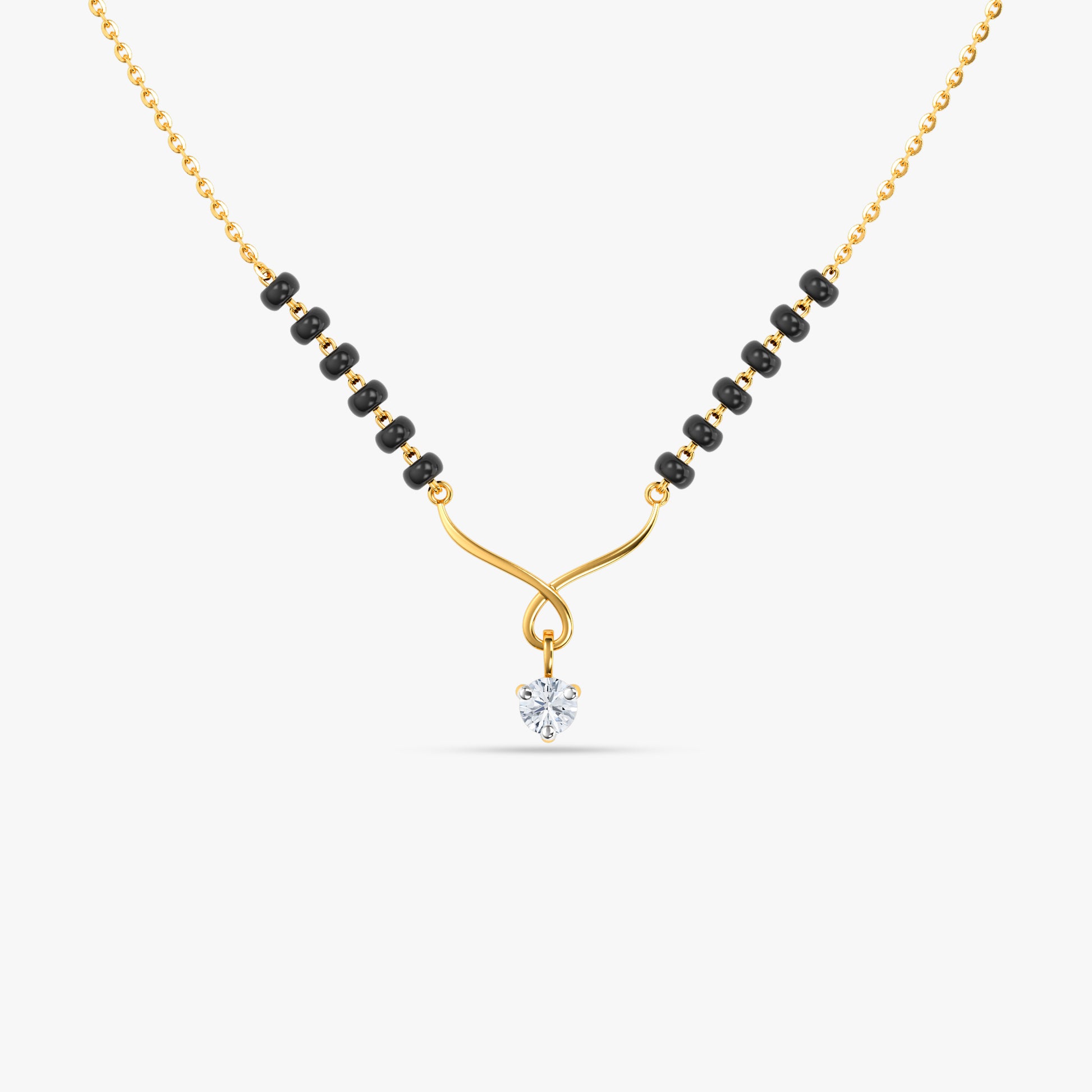 Gold Riddi Lab Grown Diamond Mangalsutra