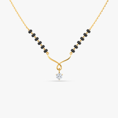 Gold Riddi Lab Grown Diamond Mangalsutra