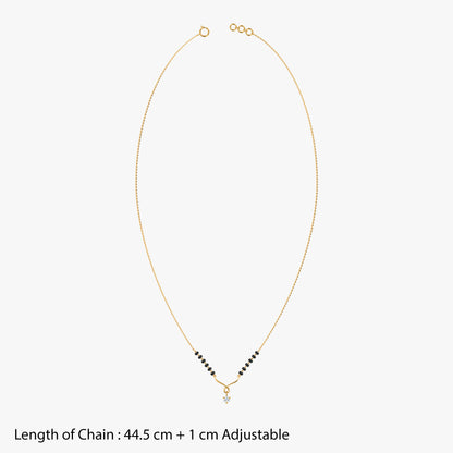 Gold Riddi Lab Grown Diamond Mangalsutra