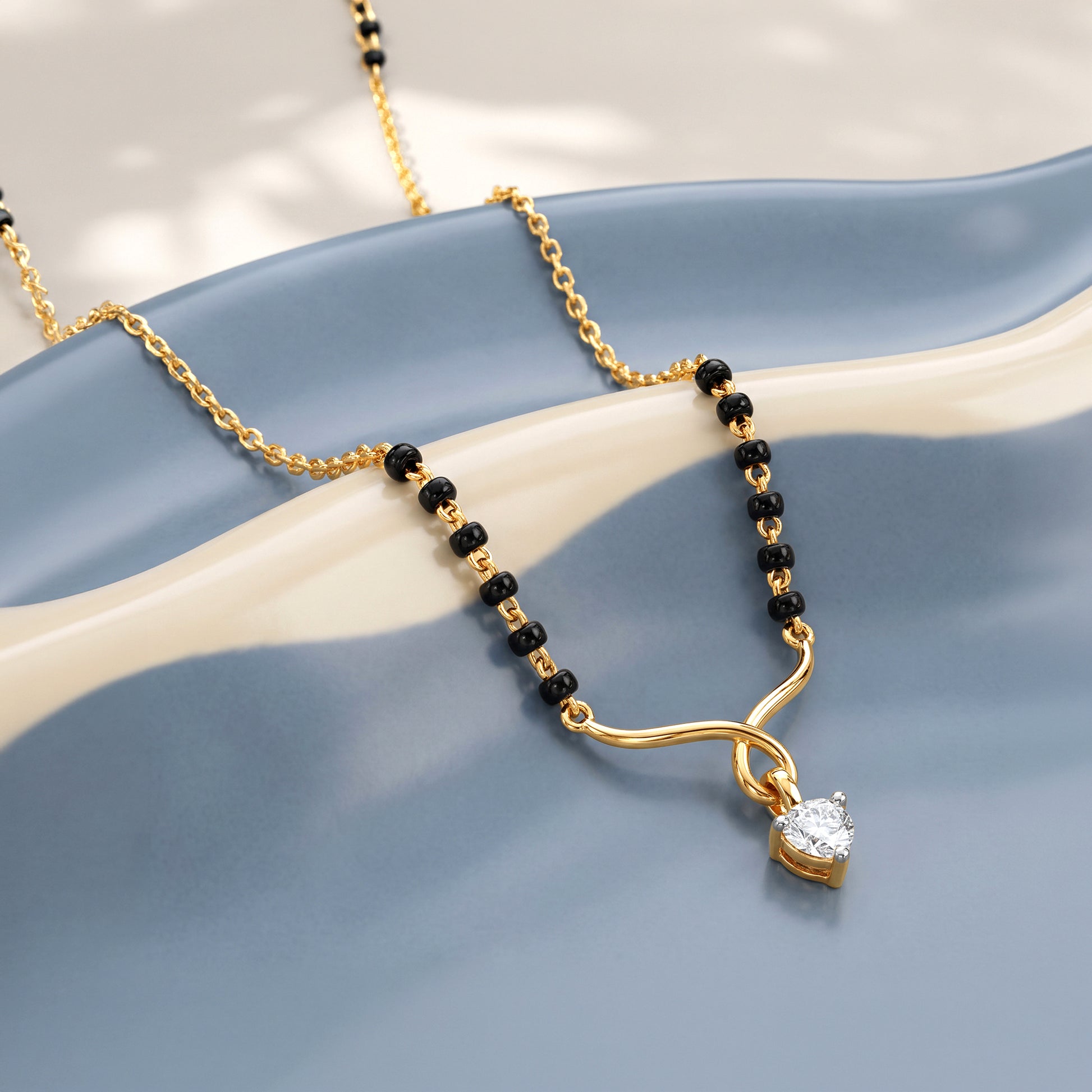 Gold Riddi Lab Grown Diamond Mangalsutra