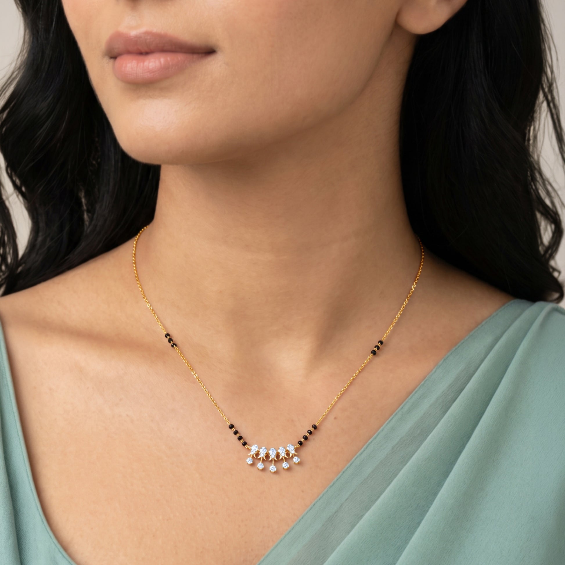Gold Nitya Bandhan Lab Grown Diamond Mangalsutra