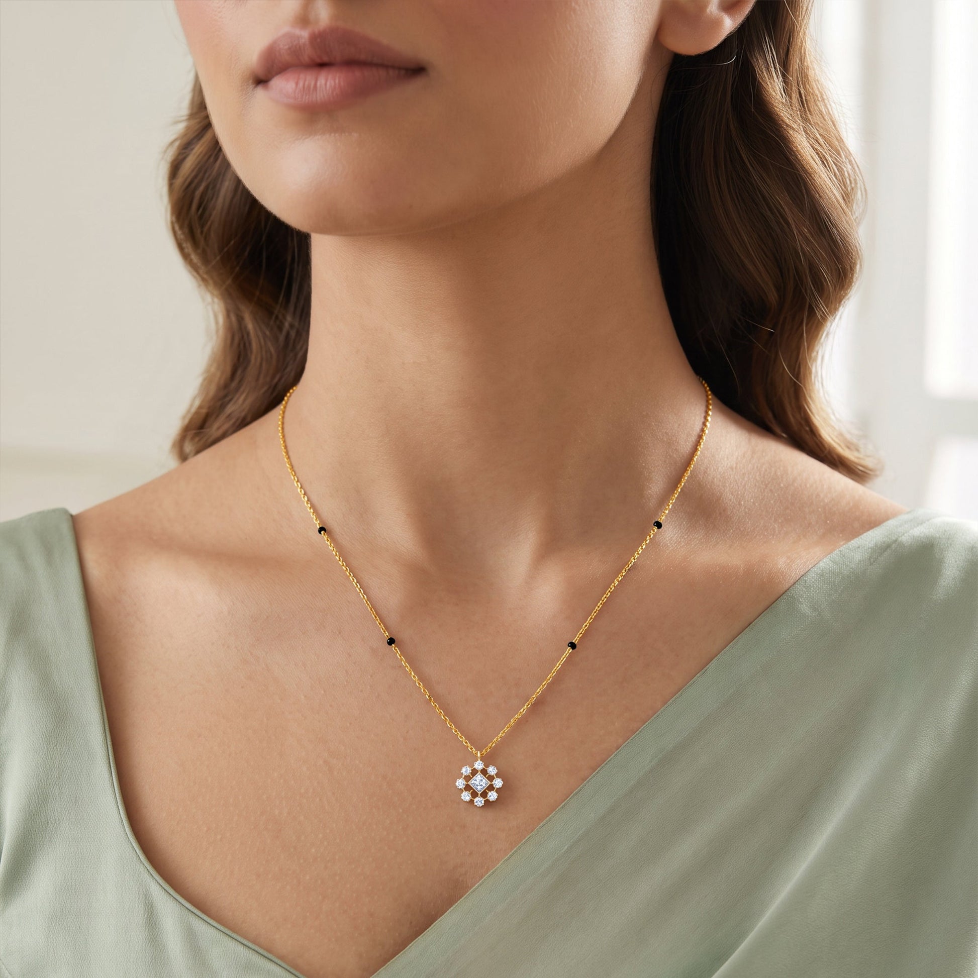 Gold Sangeeta Lab Grown Diamond Mangalsutra