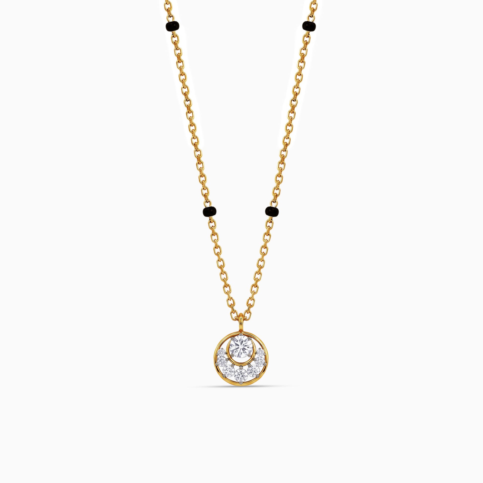 Gold Madhuri Lab Grown Diamond Mangalsutra