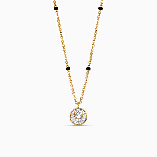 Gold Madhuri Lab Grown Diamond Mangalsutra