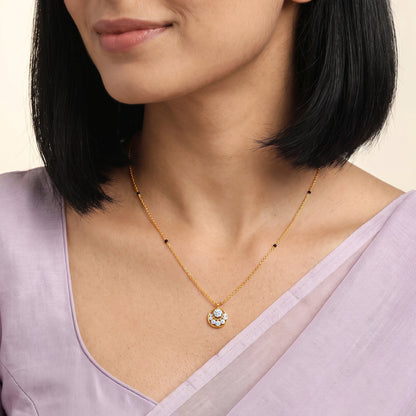 Gold Madhuri Lab Grown Diamond Mangalsutra