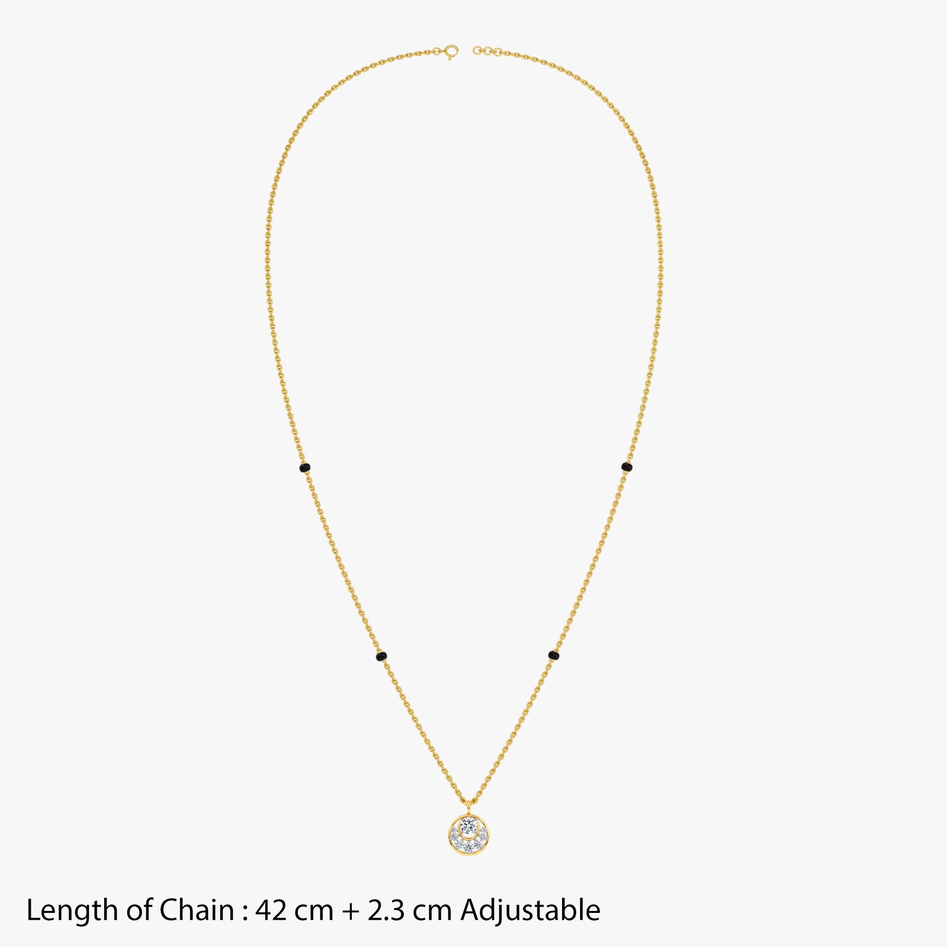 Gold Madhuri Lab Grown Diamond Mangalsutra