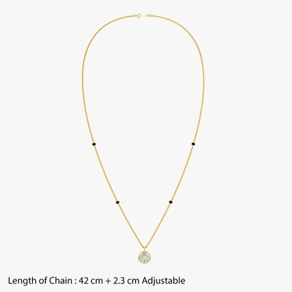 Gold Madhuri Lab Grown Diamond Mangalsutra