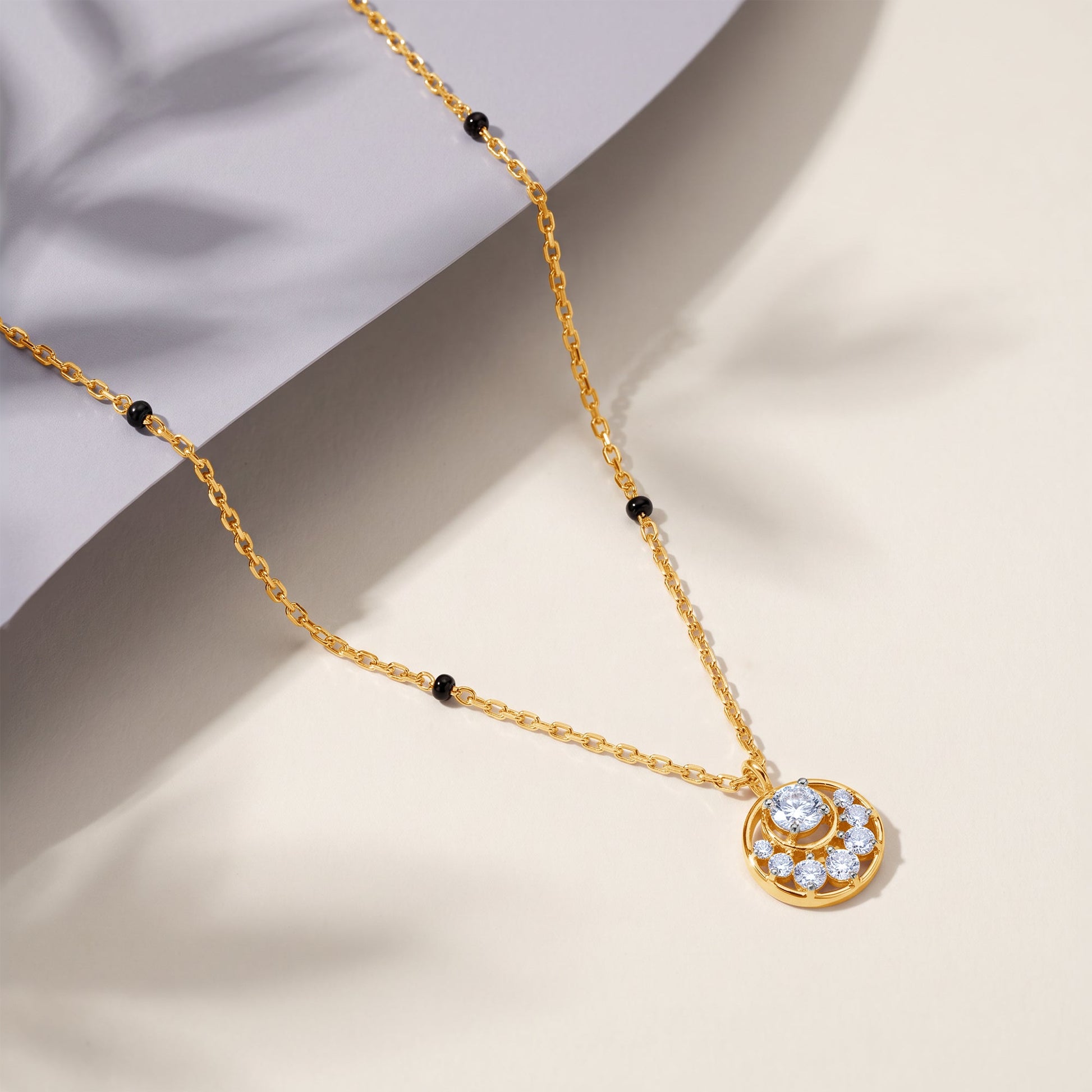 Gold Madhuri Lab Grown Diamond Mangalsutra