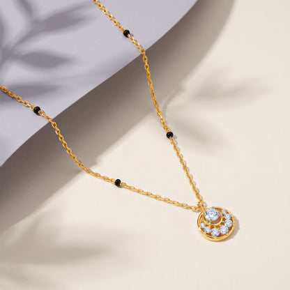 Gold Madhuri Lab Grown Diamond Mangalsutra