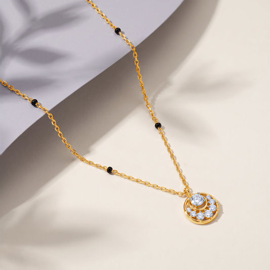 Gold Madhuri Lab Grown Diamond Mangalsutra