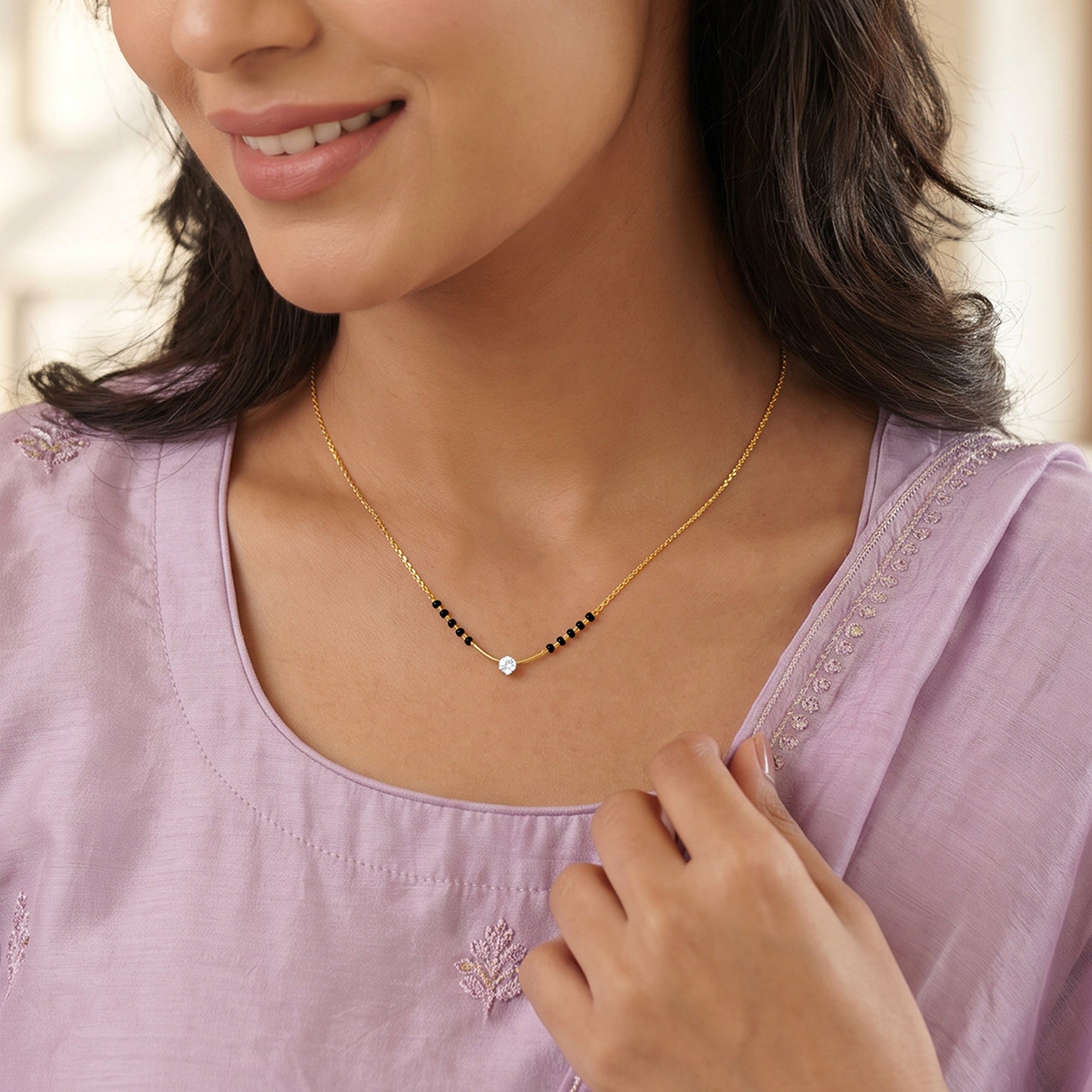 Gold Archana Lab Grown Diamond Mangalsutra
