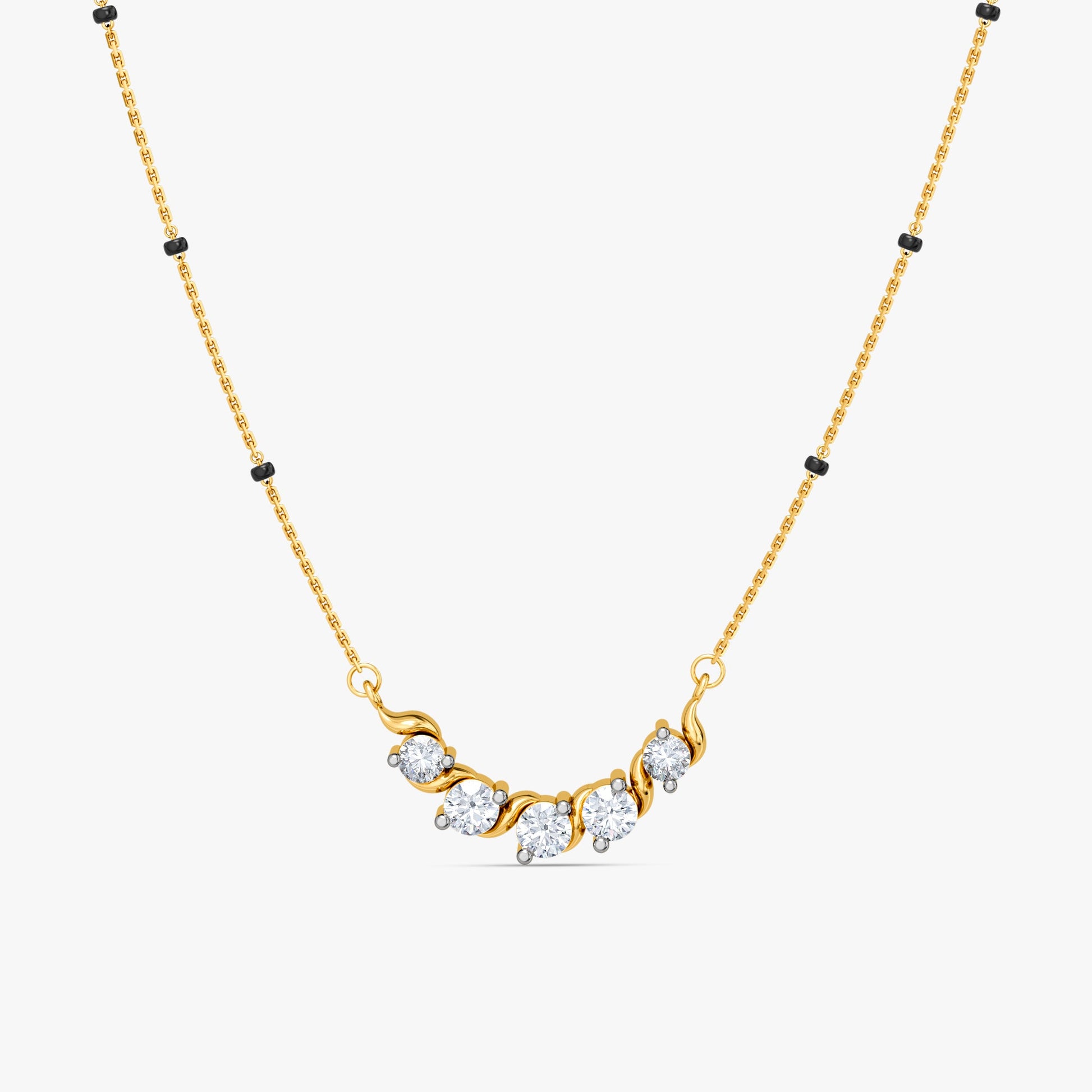 Gold Sarojini Lab Grown Diamond Mangalsutra