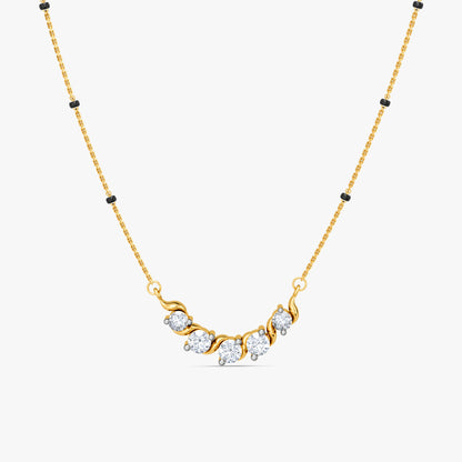Gold Sarojini Lab Grown Diamond Mangalsutra