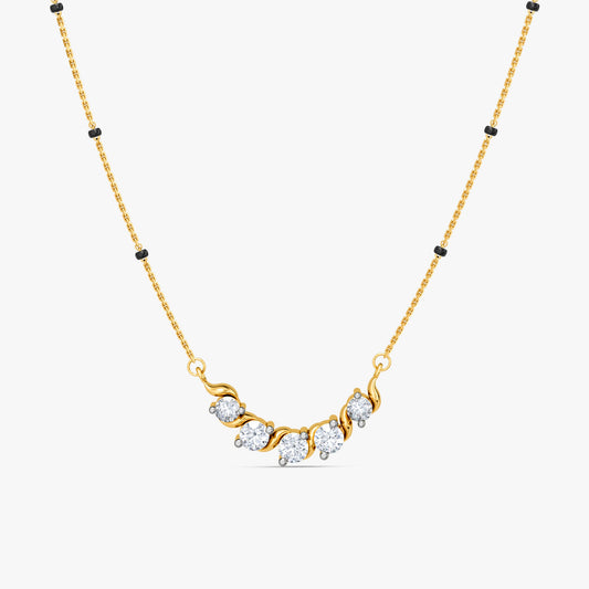 Gold Sarojini Lab Grown Diamond Mangalsutra