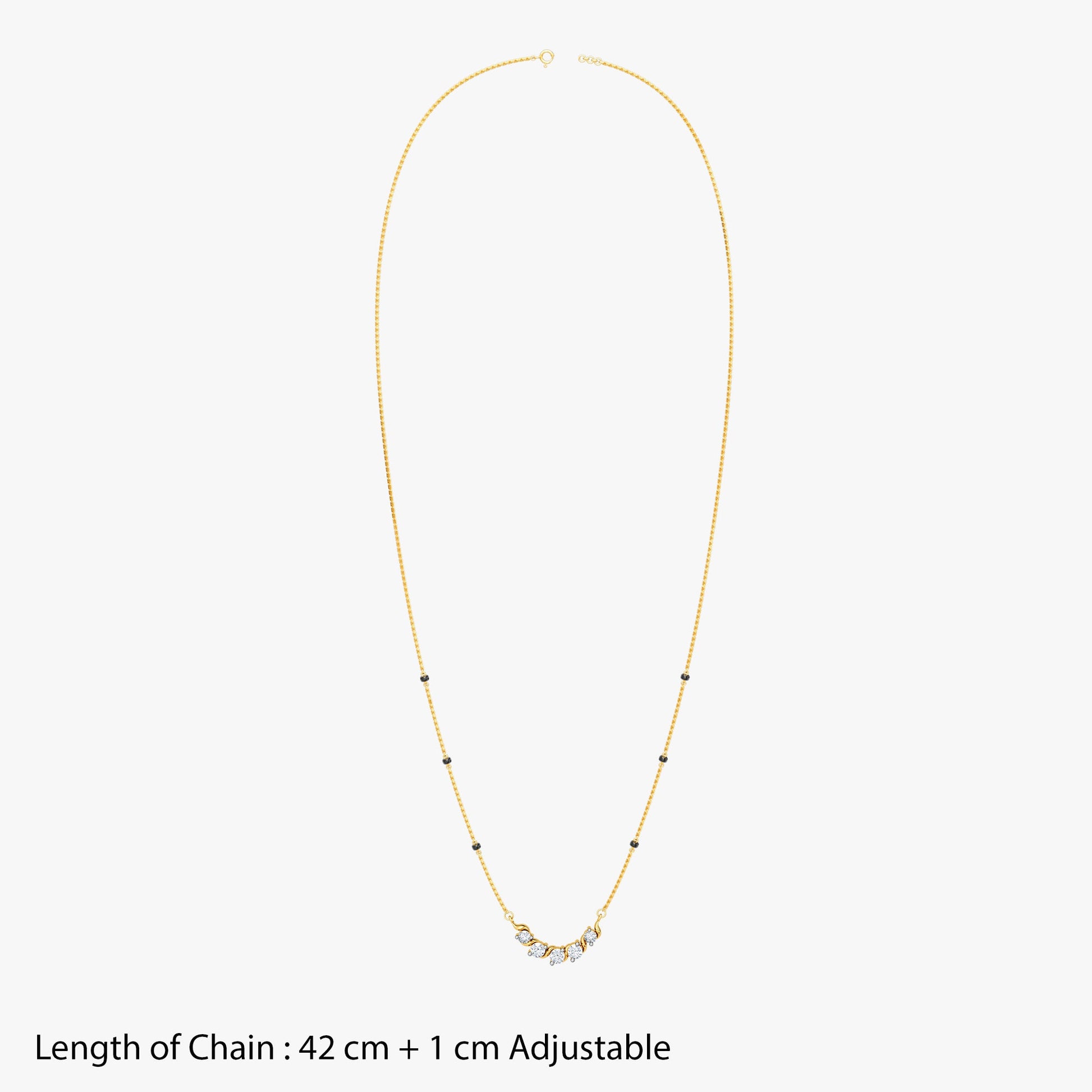 Gold Sarojini Lab Grown Diamond Mangalsutra