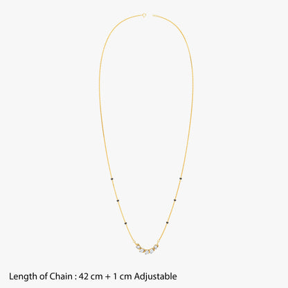 Gold Sarojini Lab Grown Diamond Mangalsutra