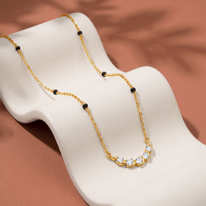 Gold Sarojini Lab Grown Diamond Mangalsutra