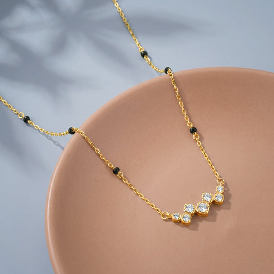 Gold Ahanu Lab Grown Diamond Mangalsutra