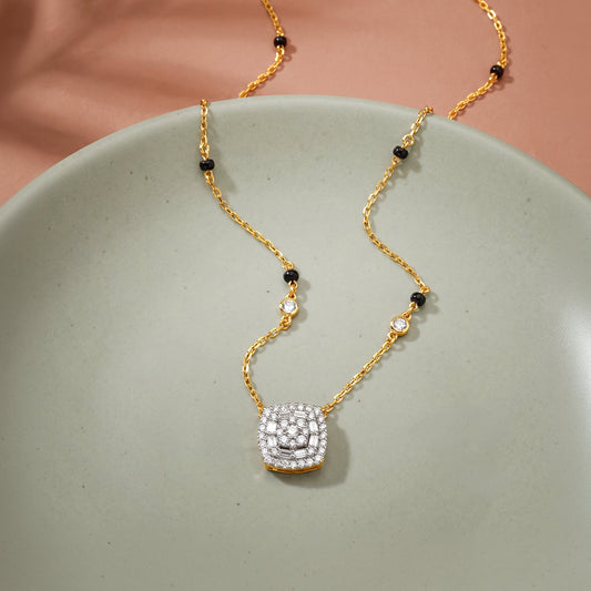 Gold Vriksha Lab Grown Diamond Mangalsutra