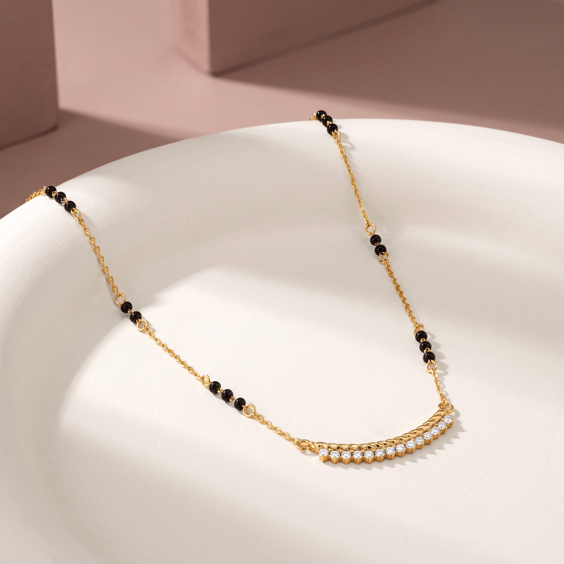 Gold Skanda Lab Grown Diamond Mangalsutra