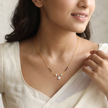 Gold Rudrani Lab Grown Diamond Mangalsutra