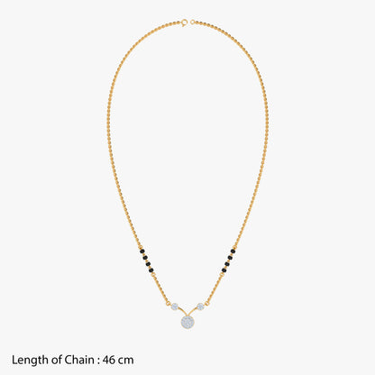 Gold Rudrani Lab Grown Diamond Mangalsutra