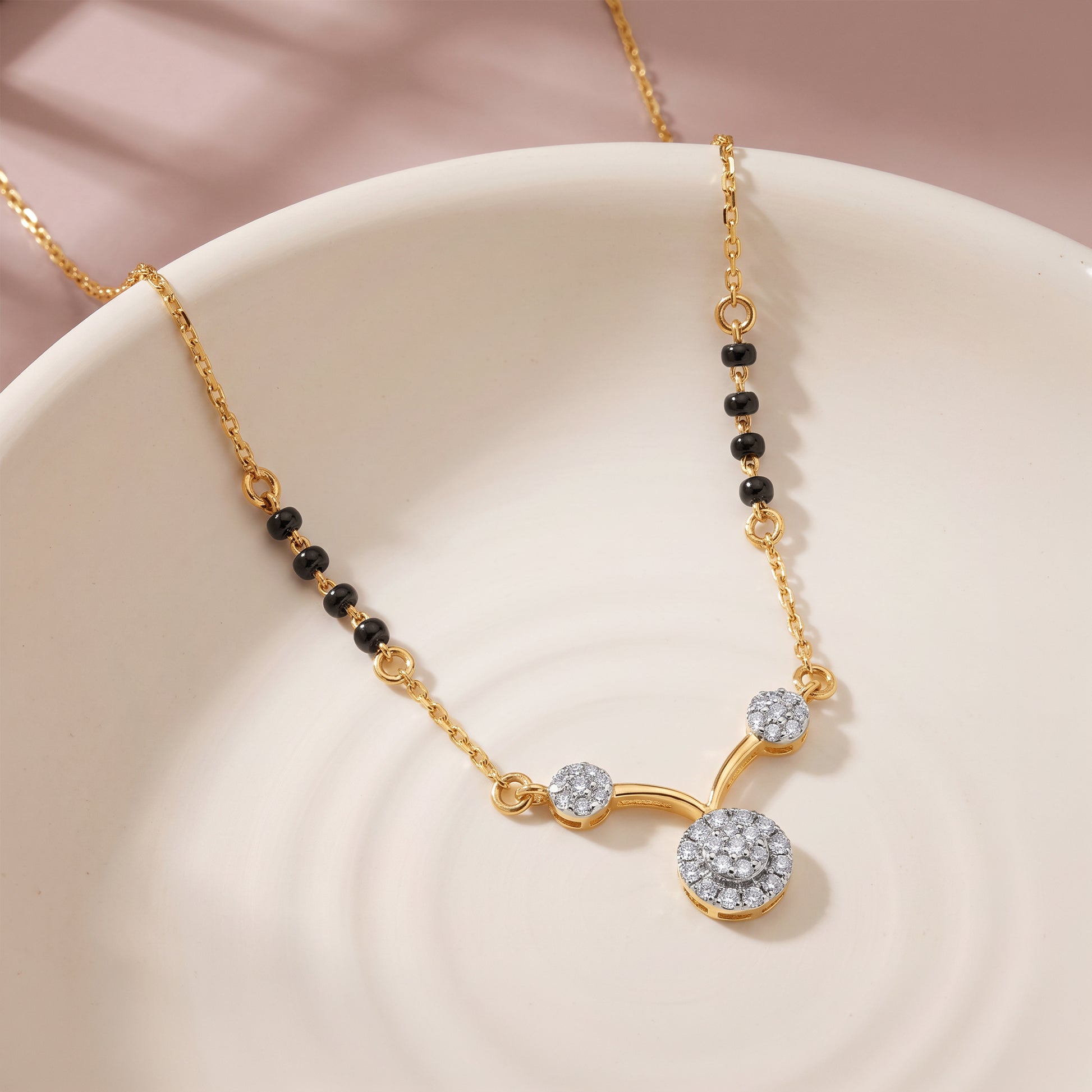 Gold Rudrani Lab Grown Diamond Mangalsutra