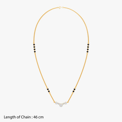 Gold Suchitra Lab Grown Diamond Mangalsutra