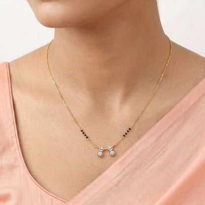 Gold Esha Lab Grown Diamond Mangalsutra