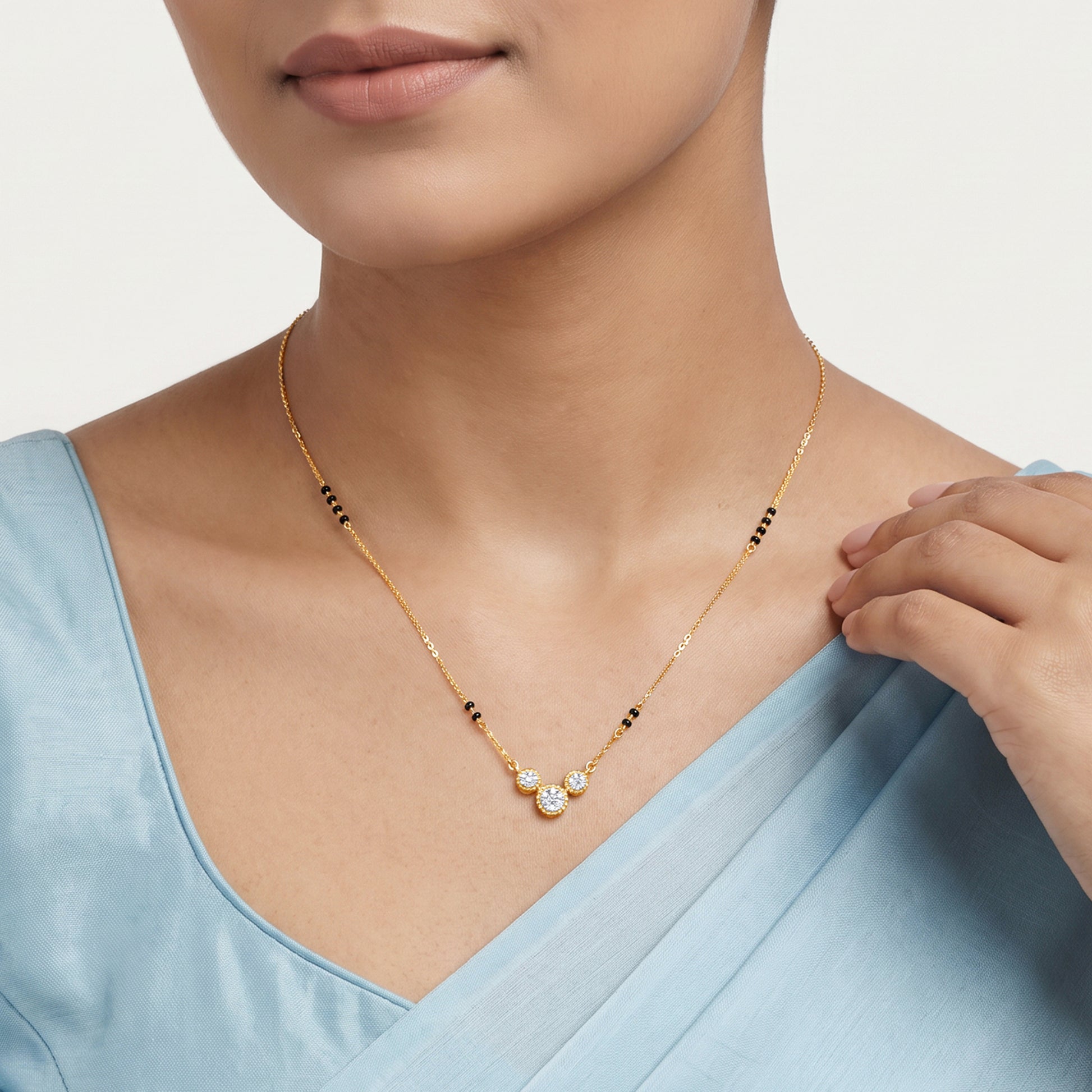 Gold Asha Lab Grown Diamond Mangalsutra