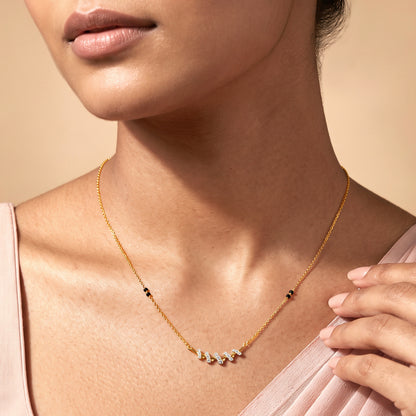 Gold Riya Lab Grown Diamond Mangalsutra