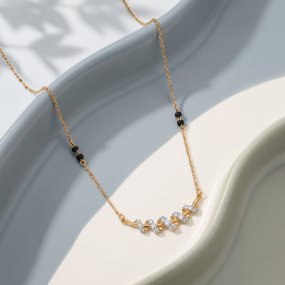 Gold Riya Lab Grown Diamond Mangalsutra