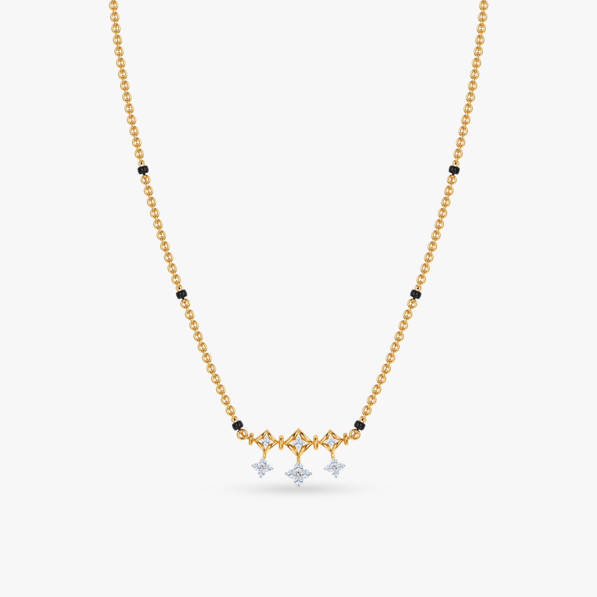 Gold Aarushi Lab Grown Diamond Mangalsutra
