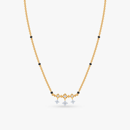 Gold Aarushi Lab Grown Diamond Mangalsutra
